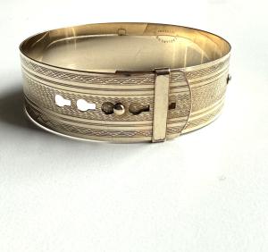 Vintage 9CT Rolled Gold Wide Belt Bangle