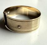 Vintage 9CT Rolled Gold Wide Belt Bangle