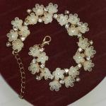 Vintage Lucite Daisy Crystal Bracelet