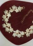 Vintage Lucite Daisy Crystal Bracelet