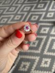 Antique Yellow Gold Pink Sapphire Diamond Cluster Ring