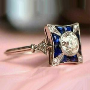 Vintage Art Deco 2Ct Diamond Engagement Ring