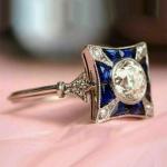 Vintage Art Deco 2Ct Diamond Engagement Ring
