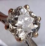 18Ct Gold Diamond Cushion Cut Antique Ring