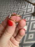 Antique Yellow Gold Pink Sapphire Diamond Cluster Ring