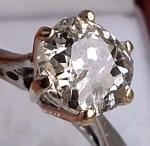 18Ct Gold Diamond Cushion Cut Antique Ring