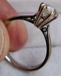 18Ct Gold Diamond Cushion Cut Antique Ring