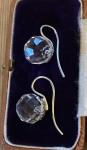 Charming Art Deco Sterling Silver Paste Earrings