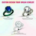 Art Deco 2 Ct Sapphire Diamond Wedding Ring