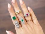 Vintage 1935 Emerald and Diamond Gold Ring