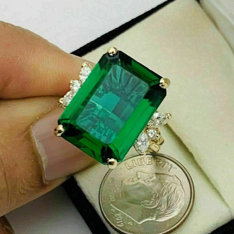Antique Emerald Engagement Rings