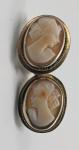 Vintage Silver Cameo Earrings with Gold Vermeil