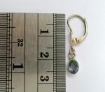 Czech Iris Glass Vintage Silver Tone Drop Earrings