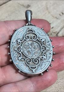 Victorian Ornate Sterling Silver Locket