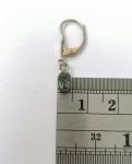 Czech Iris Glass Vintage Silver Tone Drop Earrings