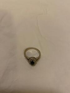 Emerald and Diamond Vintage Engagement Ring
