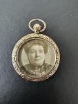 Edwardian 9K Gold Double-Glazed Locket Pendant
