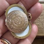 Vintage 9ct Rose Gold Double-Sided Photo Locket