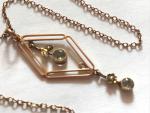 Victorian Edwardian 9ct Gold Topaz Pearl Pendant