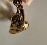 Edwardian 9ct Gold Citrine Spinner Fob Pendant