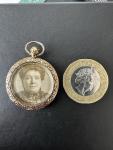 Edwardian 9K Gold Double-Glazed Locket Pendant
