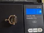 Edwardian 9ct Gold Citrine Spinner Fob Pendant