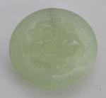 Victorian Oriental Green Jade Bird Pendant