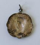 Art Nouveau Silver Pendant Fob Lady Maiden