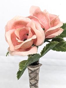 1960s-1970s Vintage Pink Rose Brooch