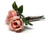 1960s-1970s Vintage Pink Rose Brooch