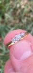 18ct Gold Antique Diamond Trilogy Ring