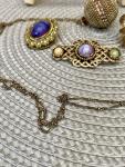 Vintage Costume Jewelry: Scarf Rings, Brooch, Necklace Set