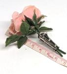 1960s-1970s Vintage Pink Rose Brooch