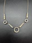 Sterling Silver Antique Necklace with Clear Stone