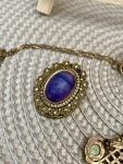 Vintage Costume Jewelry: Scarf Rings, Brooch, Necklace Set