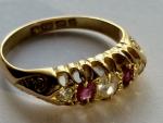 Edwardian 18ct Gold Ruby and Diamond Ring