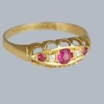 Edwardian Ruby & Diamond Five Stone Ring