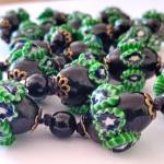 Antique Millefiori Bead Necklace with Star Cane