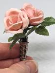 1960s-1970s Vintage Pink Rose Brooch