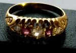Edwardian 18ct Gold Ruby and Diamond Ring