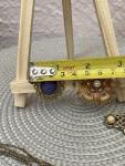 Vintage Costume Jewelry: Scarf Rings, Brooch, Necklace Set