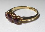 1915 Hallmarked 18ct Gold Garnet Ring Size L