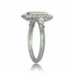 Emerald Diamond Vintage Art Deco Engagement Ring