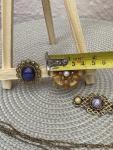Vintage Costume Jewelry: Scarf Rings, Brooch, Necklace Set