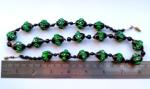Antique Millefiori Bead Necklace with Star Cane