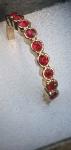 Antique Georgian 14ct Gold Ruby Half Eternity Ring