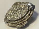 Victorian Sterling Silver Floral Engraved Brooch