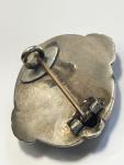 Victorian Sterling Silver Floral Engraved Brooch