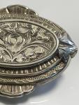 Victorian Sterling Silver Floral Engraved Brooch