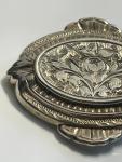 Victorian Sterling Silver Floral Engraved Brooch